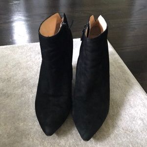 Black suede boots